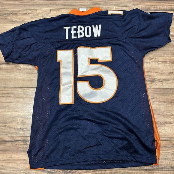 Tim Tebow Denver Broncos Jersey #15 Reebok On-Field Football Youth Large 14-16 - Picture 8 of 9